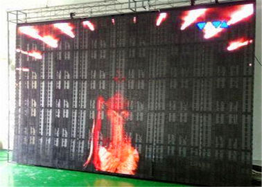 Cina Full Color P10 Indoor LED Mesh Curtain, Tirai Dinding Video LED Untuk Latar Belakang Tahap pemasok