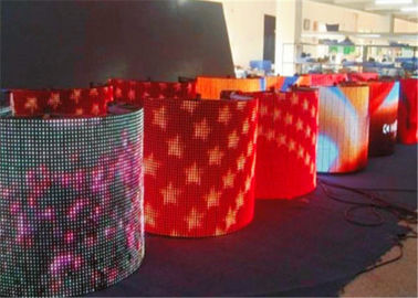 Cina Lembut Penuh Penuh Warna Fleksibel Layar Tirai LED Untuk Periklanan Shopping Mall pemasok