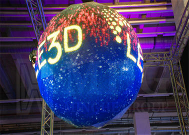 Cina HD P3 mm LED Ball Display, Layar Led Bulat Untuk Konferensi / Event pemasok
